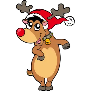 Jul glad Rudolph farvet billede
