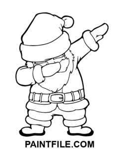 Dabbing julemand farvelægning side