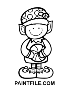 Julenissedreng farvelægning side