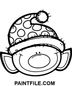 Julenissehoved farvelægning side