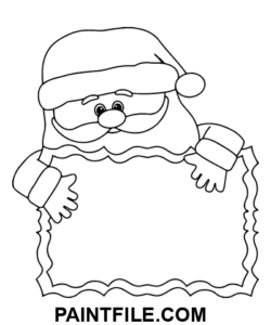 Clipart julemanden farvelægning side
