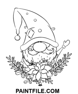 Sød julenisse farvelægning side
