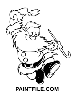 Dansende julemand farvelægning side