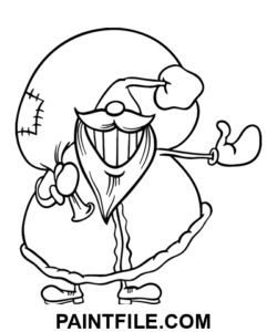 Sjov julemand farvelægning side