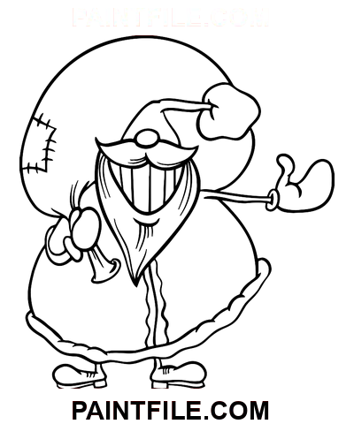 Sjov julemand farvelægning side