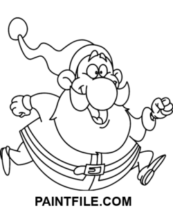 Løbende julemand farvelægning side