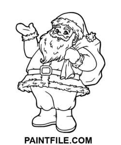 Julemanden Børn farvelægning side