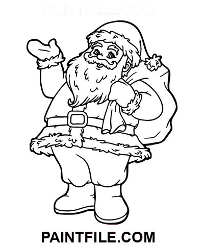 Julemanden Børn farvelægning side