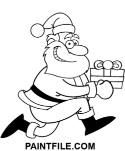 julemanden-clipart farvelægning side