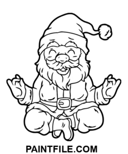 Julemanden mediterer farvelægning side
