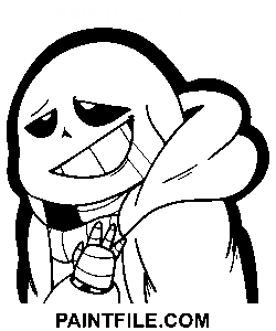 Sans Undertale farvelægning side