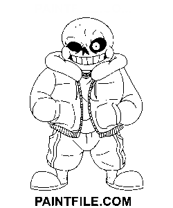 Sans Undertale legetøj farvelægning side