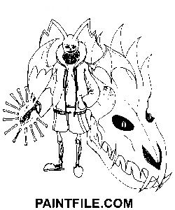 Sans Og Dragen farvelægning side