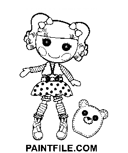 lalaloopsy Clipart farvelægning side