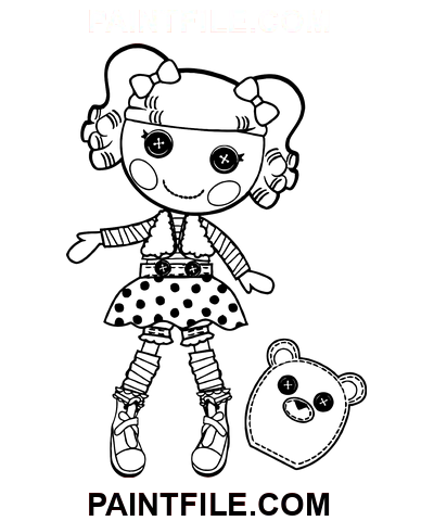 lalaloopsy Clipart farvelægning side