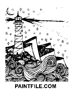 Fyrtårn Psykedelisk farvelægning side