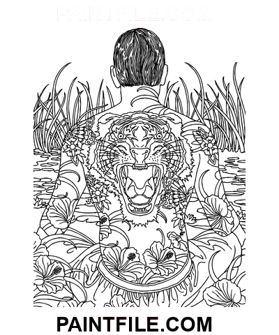 Psykedelisk tatovering farvelægning side