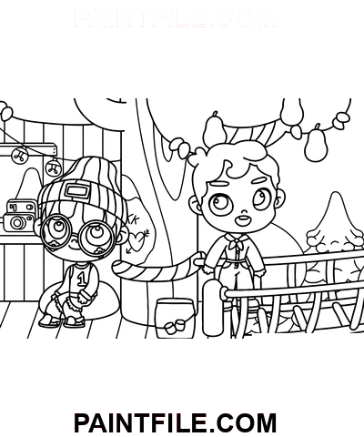 avatar, verden Clipart farvelægning side