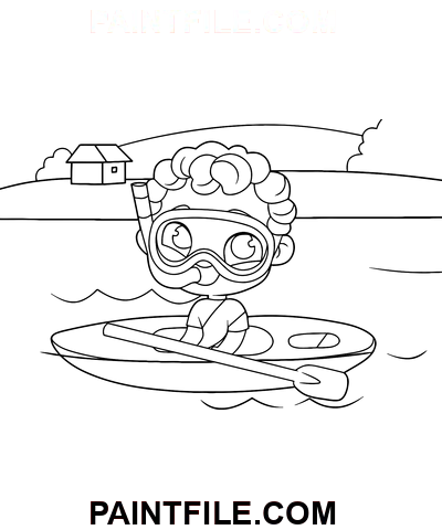 Håndtegnet Avatar-verden farvelægning side