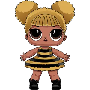 LOL Doll Queen Bee gekleurde afbeelding