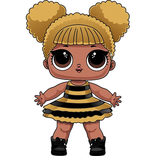 LOL Doll Queen Bee gekleurde afbeelding