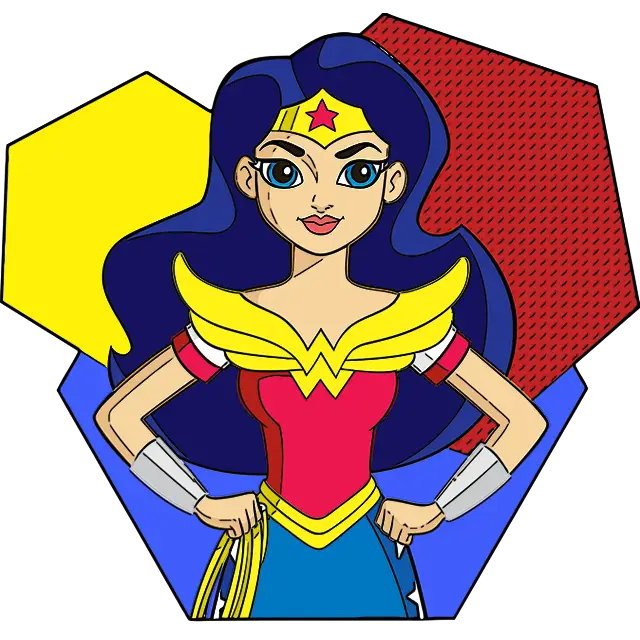 Wonder Woman gekleurde afbeelding