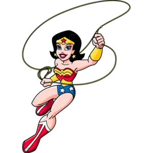 Wonder Woman Lasso gekleurde afbeelding