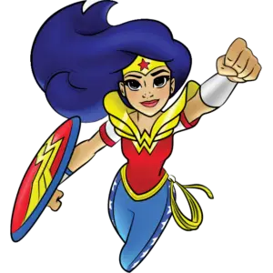 Herogirls Wonder Woman gekleurde afbeelding