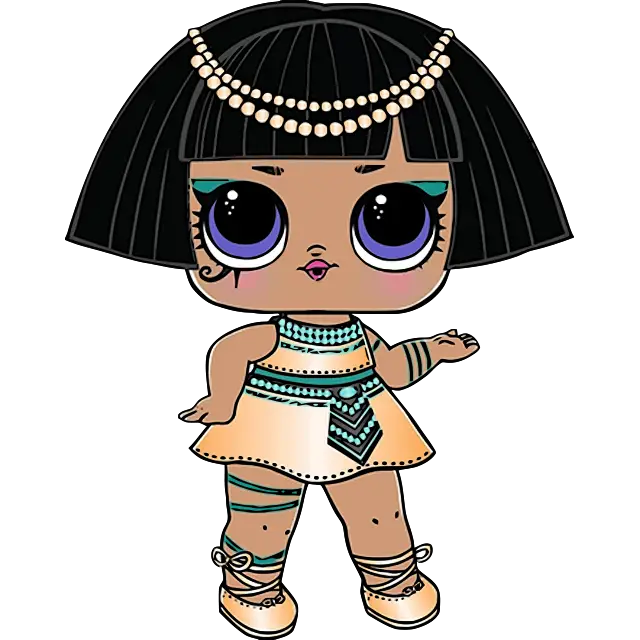 LOL Doll Farao BB gekleurde afbeelding