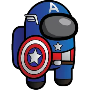 Captain Amerika gekleurde afbeelding
