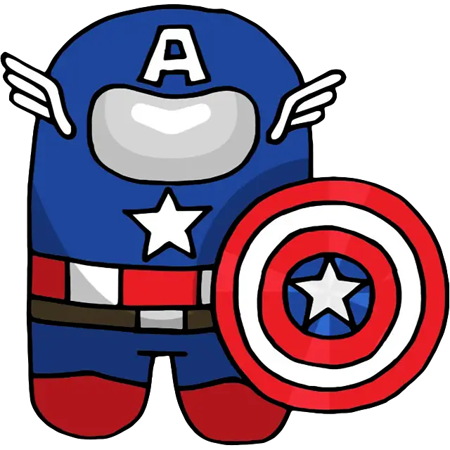 Captain Amerika gekleurde afbeelding