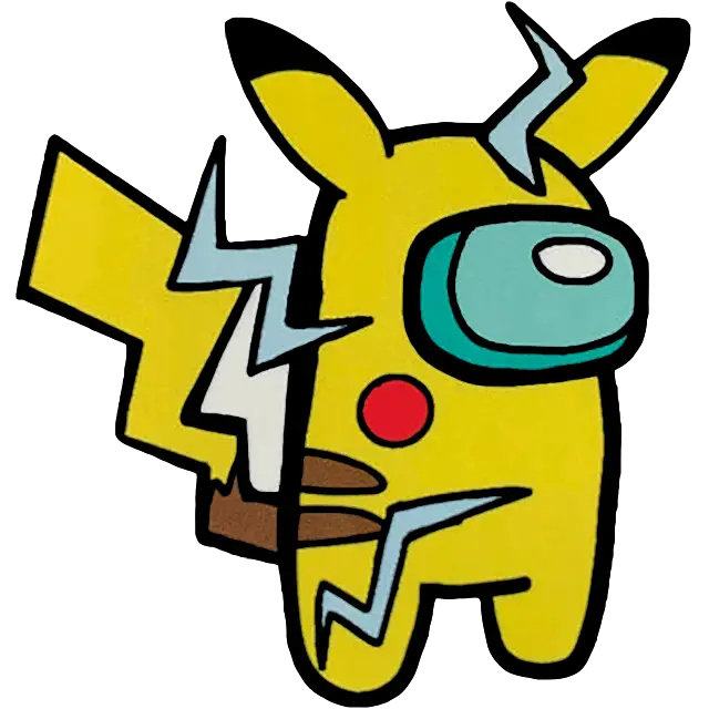 Elektrische Pikachu gekleurde afbeelding