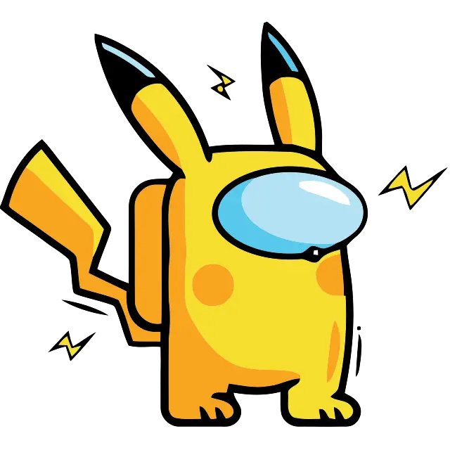 Pikachu Kostuum gekleurde afbeelding