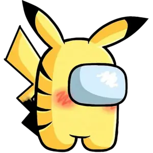 Pikachu Pokedex gekleurde afbeelding