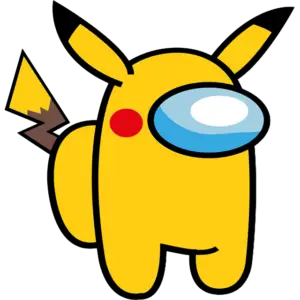 Pikachu gekleurde afbeelding