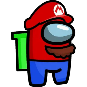 Grappige Mario gekleurde afbeelding