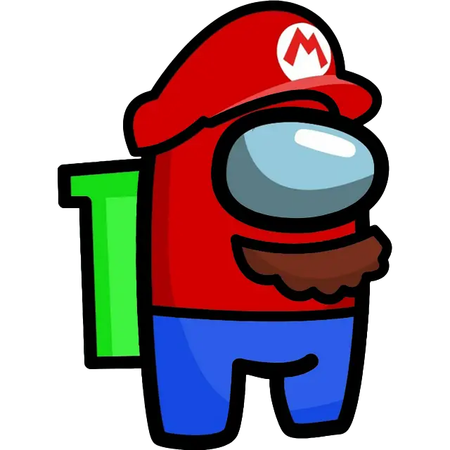 Grappige Mario gekleurde afbeelding