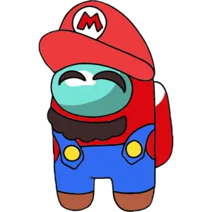 Gelukkige Mario gekleurde afbeelding