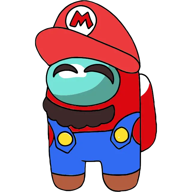 Gelukkige Mario gekleurde afbeelding