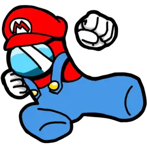 Mario Strike gekleurde afbeelding
