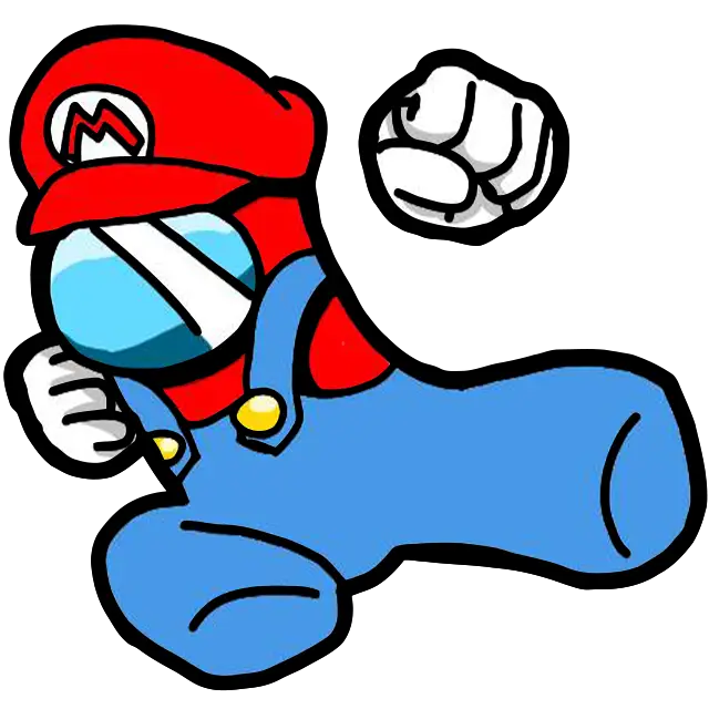 Mario Strike gekleurde afbeelding