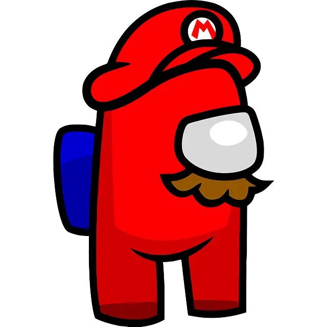 Super Mario gekleurde afbeelding