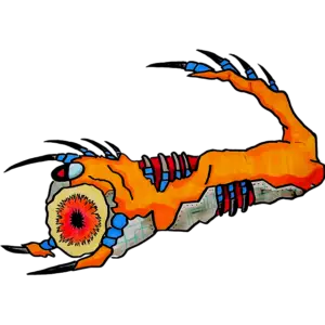 Monster Worm gekleurde afbeelding