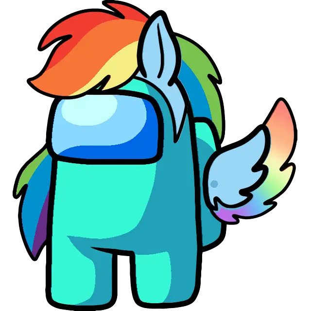 Regenboog Dash Pony gekleurde afbeelding