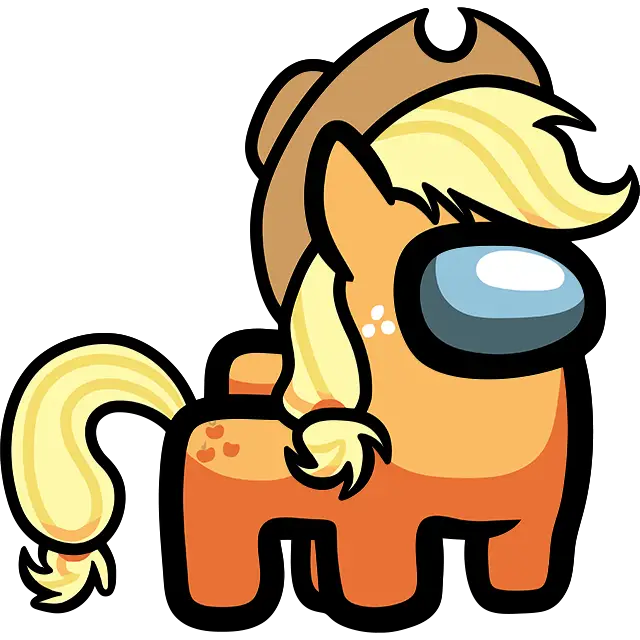 Applejack Mijn Kleine Pony gekleurde afbeelding