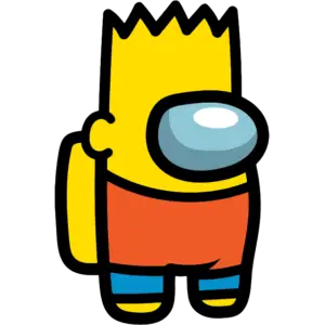 Bart Simpson Comstume gekleurde afbeelding