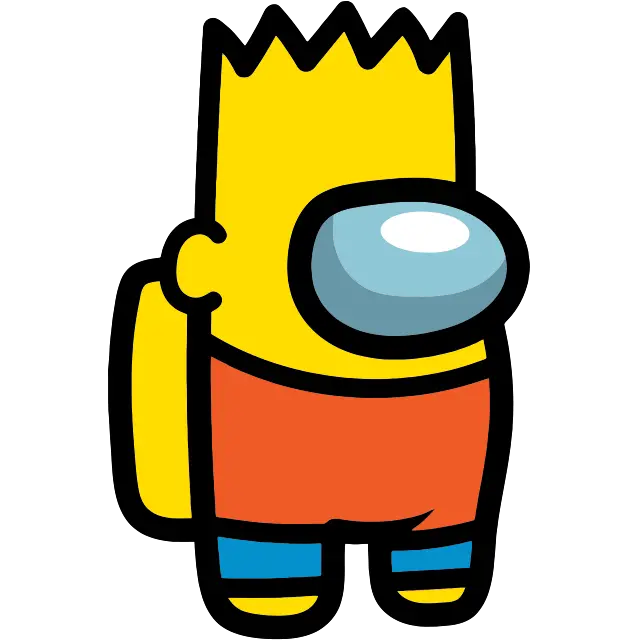 Bart Simpson Comstume gekleurde afbeelding