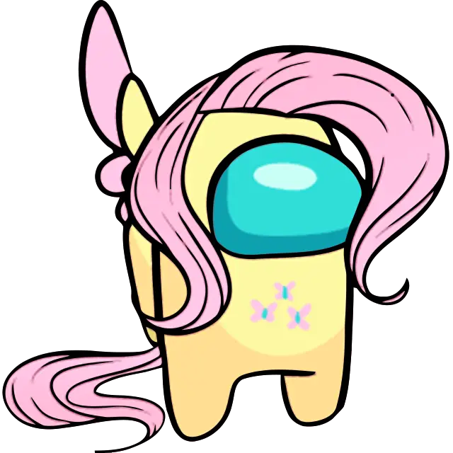 Mijn Kleine Pony Fluttershy gekleurde afbeelding