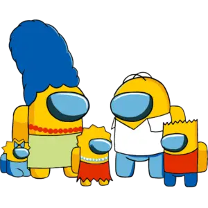 De Familie Simpson gekleurde afbeelding