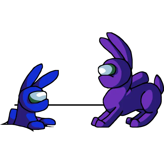 Twee Bunny Bedriegers gekleurde afbeelding